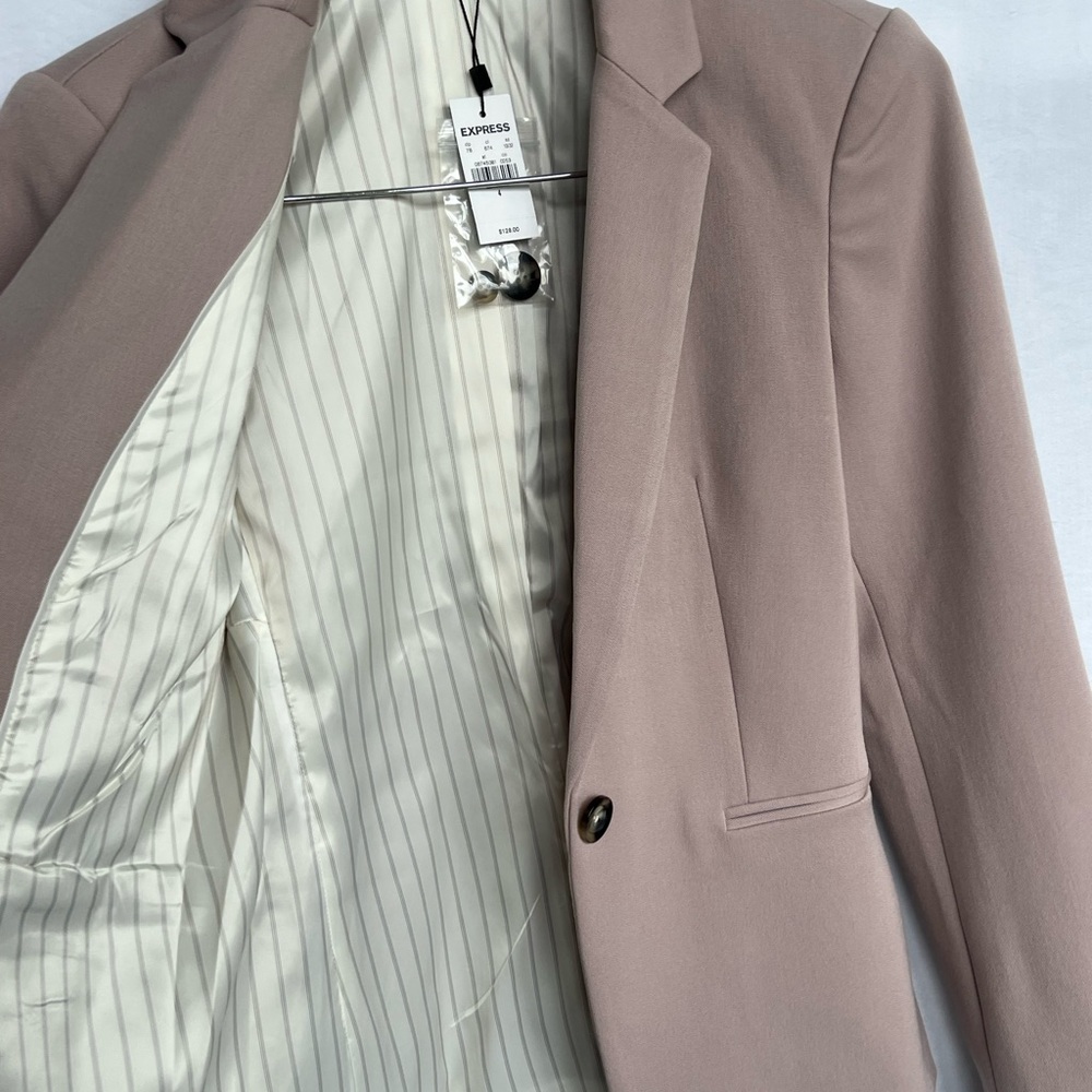 Express Women's Mauve Studio Stretch Blazer Jacket - Picture 3 of 9